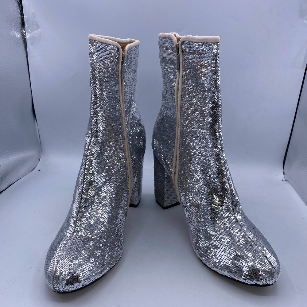 Women Round Toe Ankle Boots Chunky High Heels Office Lady Boot